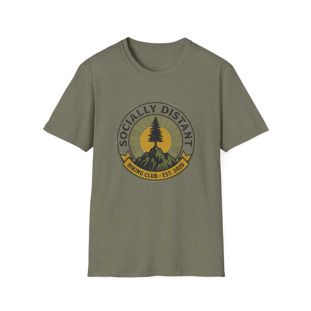 Socially Distant Hiking Club T-Shirt — Vintage Tree Mountain Graphic Tee
