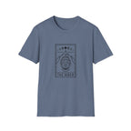 The Hiker T-Shirt — Mountain Beanie Graphic Tee with Moon Phases
