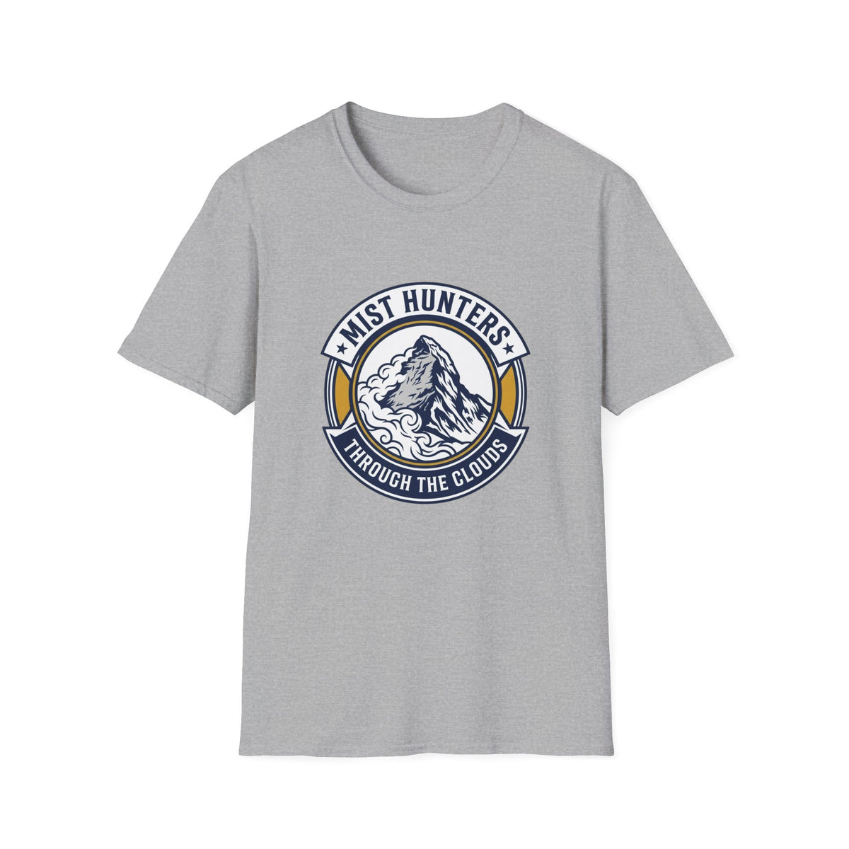 Mist Hunters T‑Shirt — Mountain Adventure Graphic Tee (“Through the Clouds”)