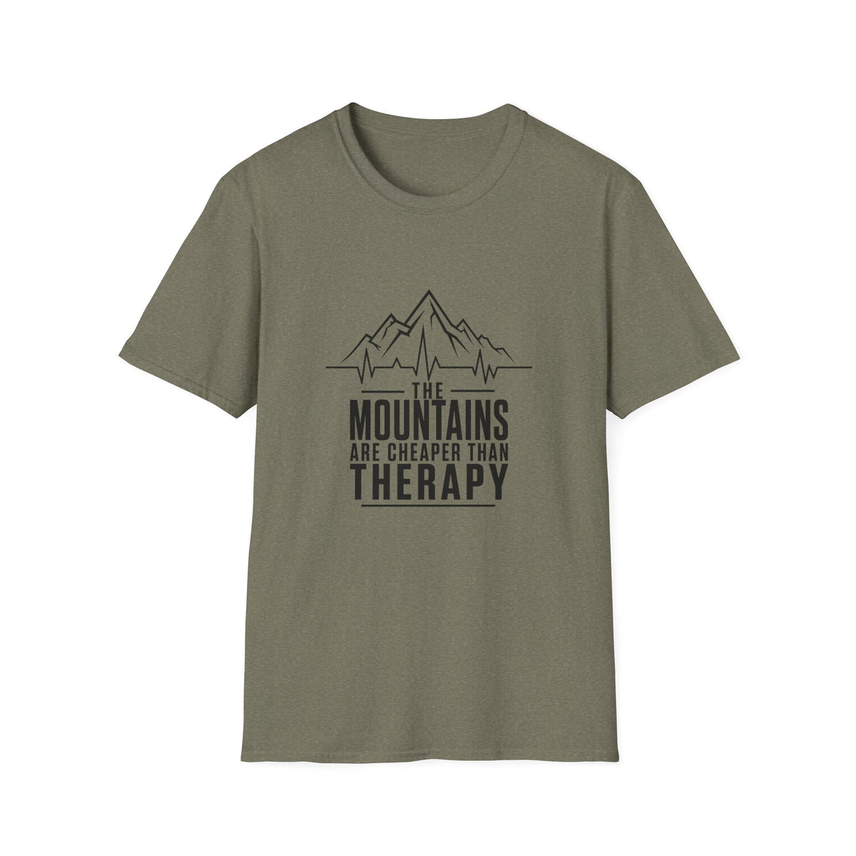 Mountains Are Cheaper Than Therapy T-Shirt — Outdoorsy Hiking Graphic Tee