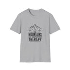 Mountains Are Cheaper Than Therapy T-Shirt — Outdoorsy Hiking Graphic Tee