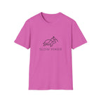 Slow Hiker T-Shirt — Minimal Turtle & Mountain Hiking Tee