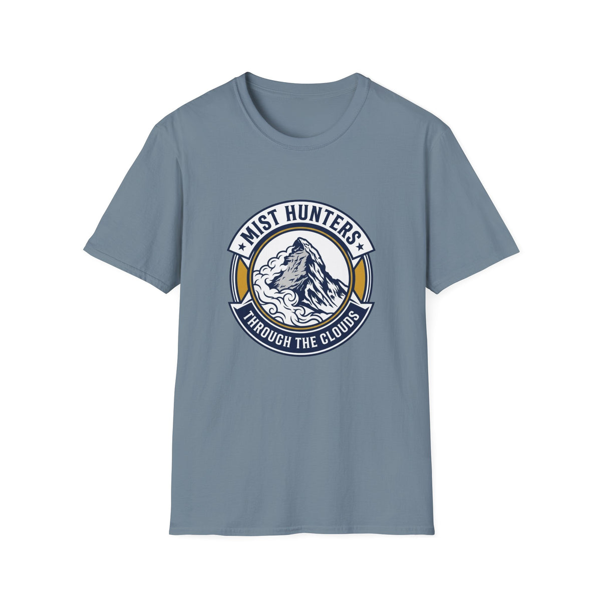 Mist Hunters T‑Shirt — Mountain Adventure Graphic Tee (“Through the Clouds”)