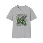 T-Shirt — "Born to Hide, Forced to Be Outdoor" Raccoon Graphic Tee