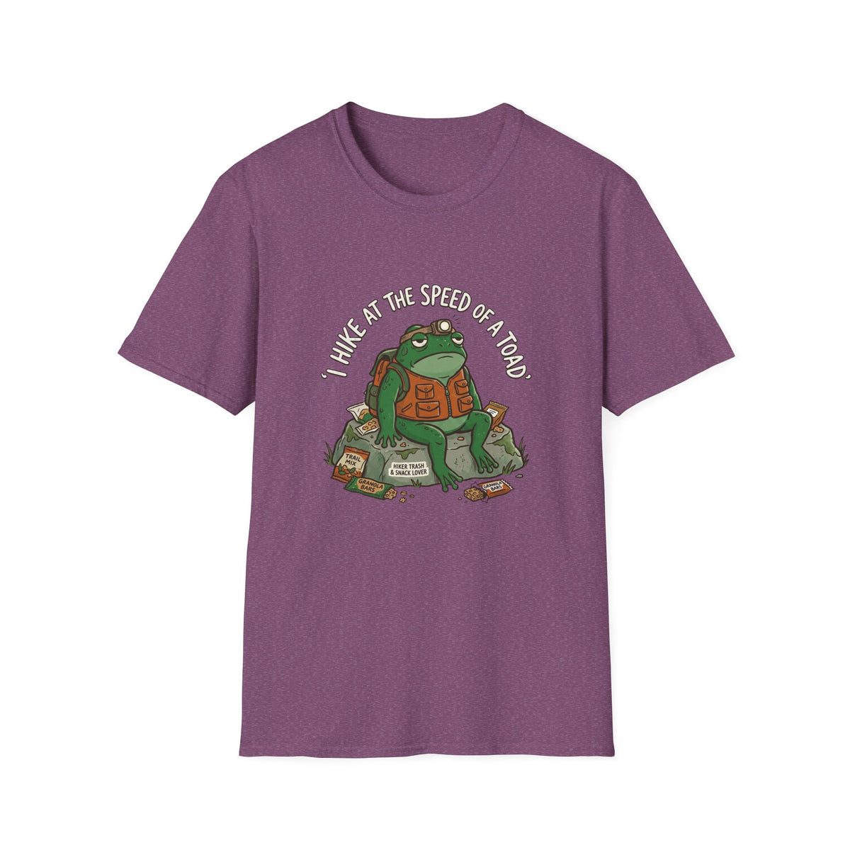 Toad Fishing T‑Shirt — "I Hike at the Speed of a Toad" Cute Outdoors Graphic Tee