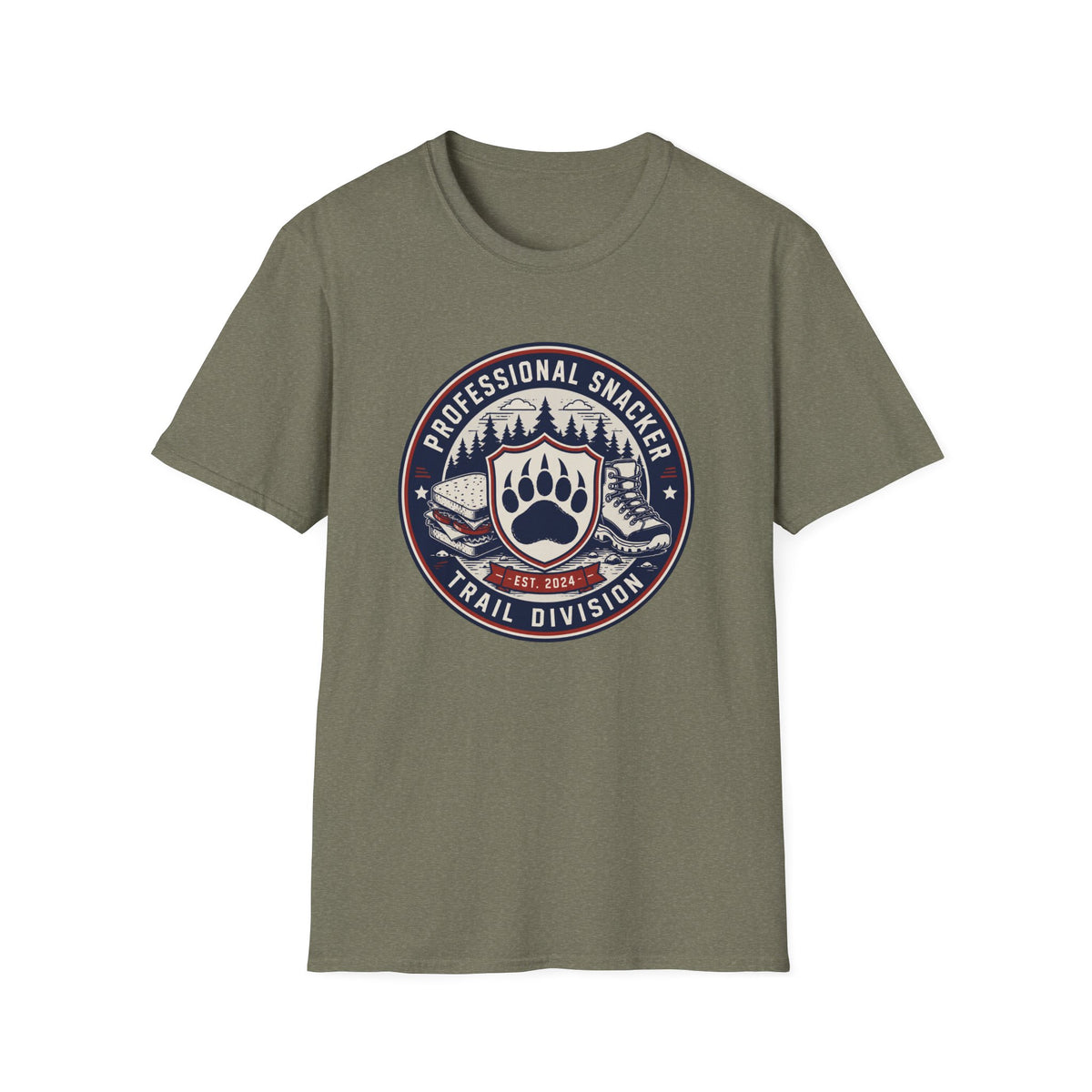 Professional Snacker T‑Shirt — Trail Division Bear Paw Graphic Tee