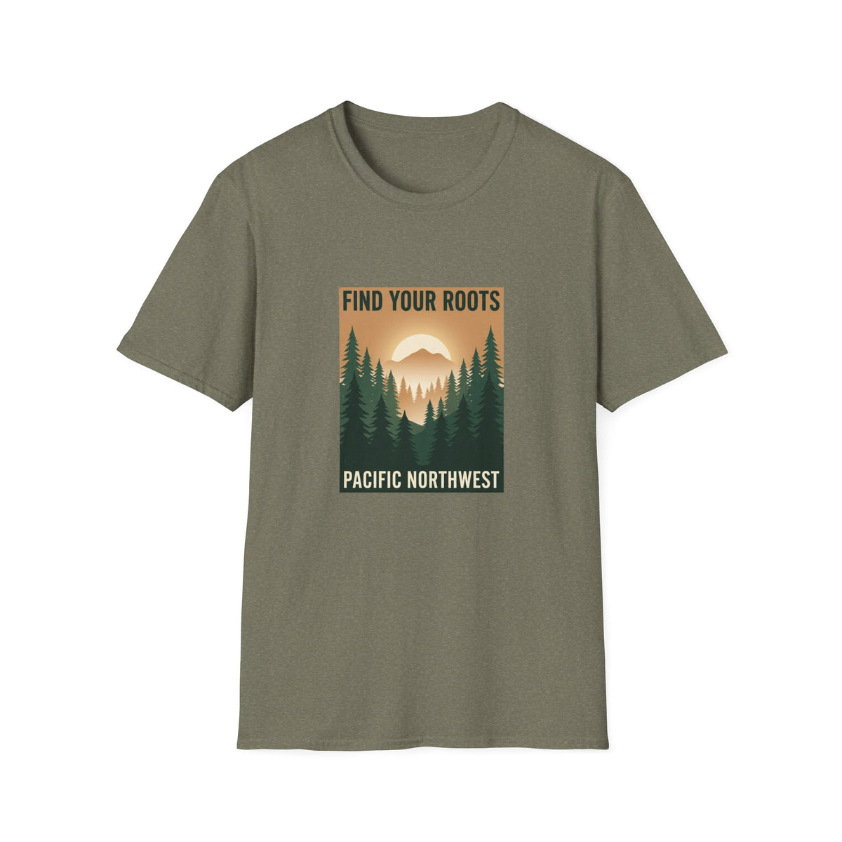 Find Your Roots T-Shirt — Pacific Northwest Retro Forest Tee