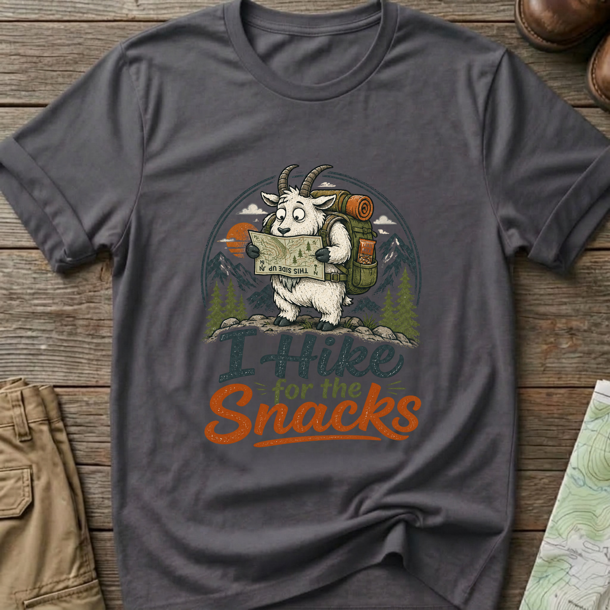 I hike for the snacks T-shirt