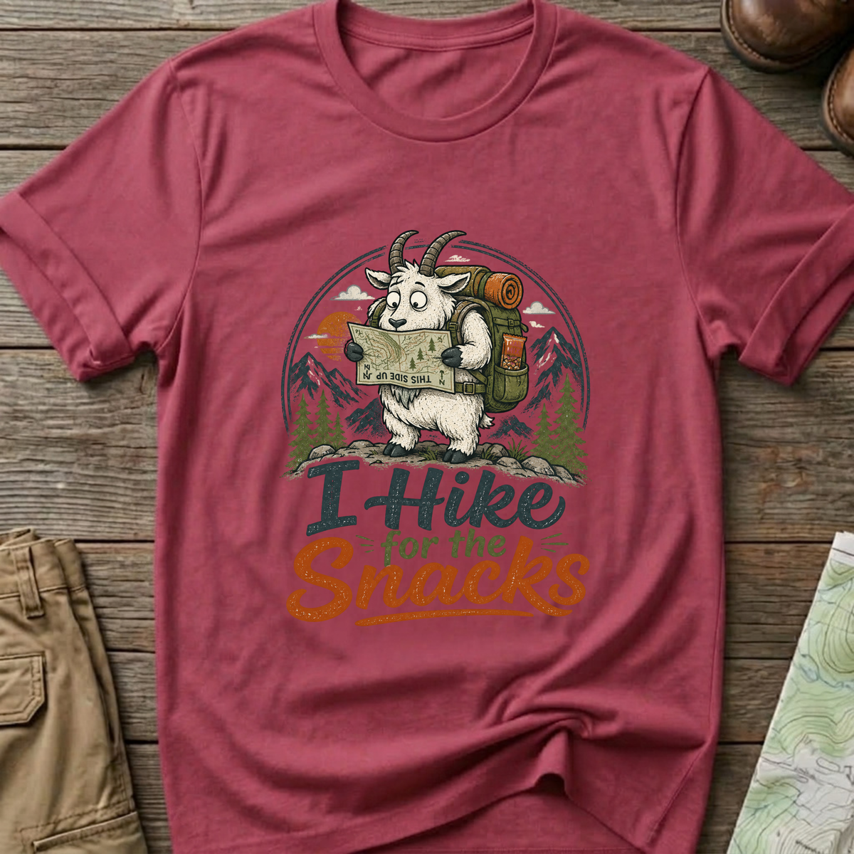 I hike for the snacks T-shirt