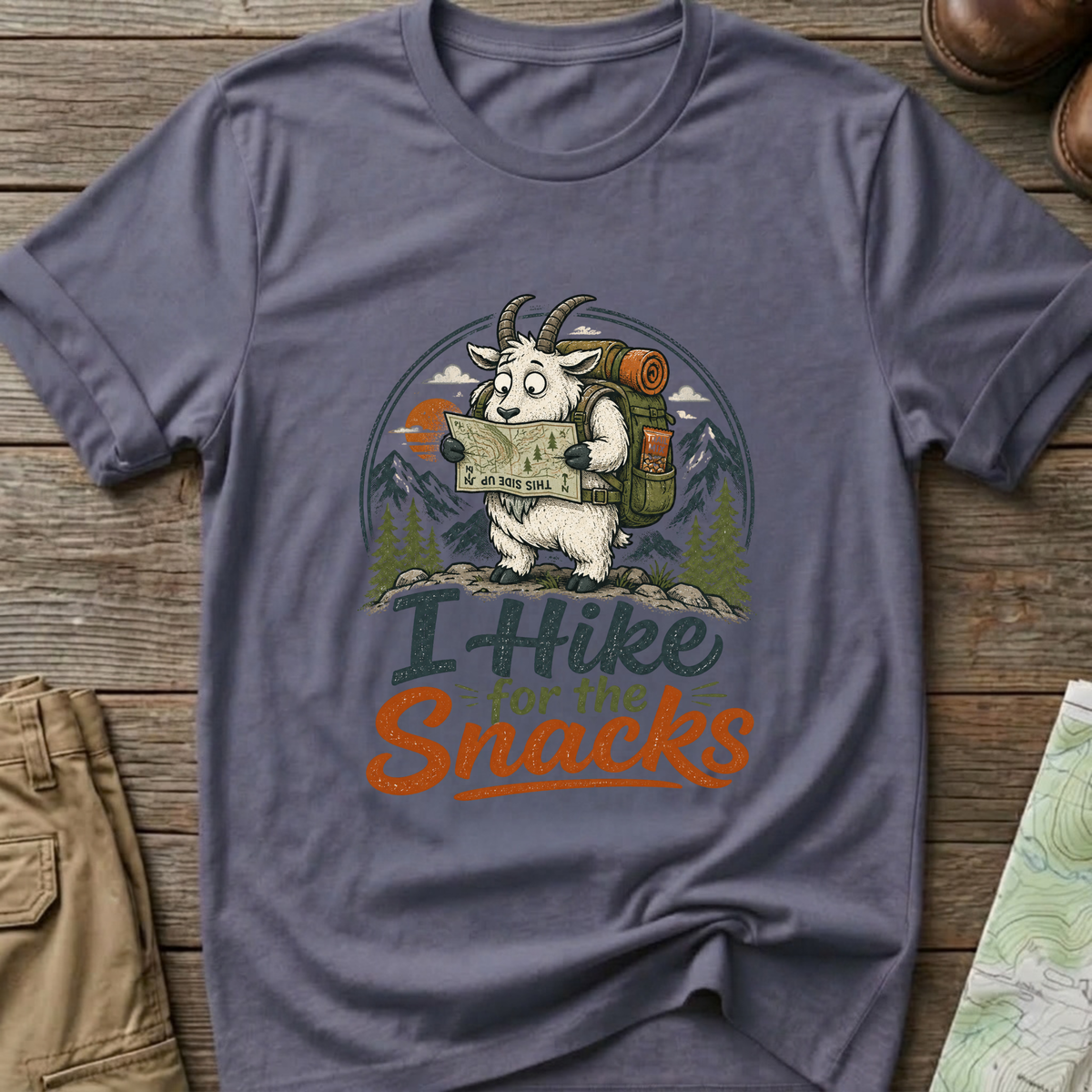 I hike for the snacks T-shirt