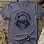 Scenic Route To Nowhere Skull T-Shirt — Vintage Mountain Adventure Tee