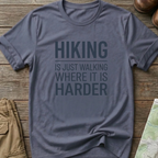 Hiking Is Just Walking Where It’s Harder T-Shirt