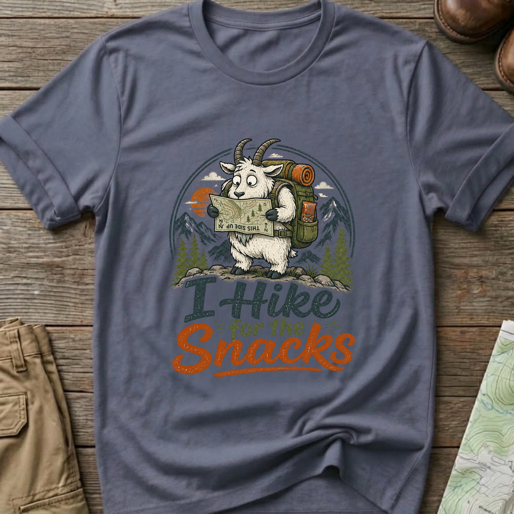 I hike for the snacks T-shirt