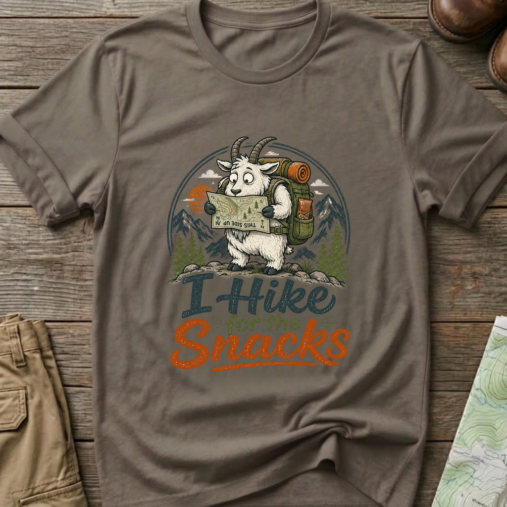 I hike for the snacks T-shirt