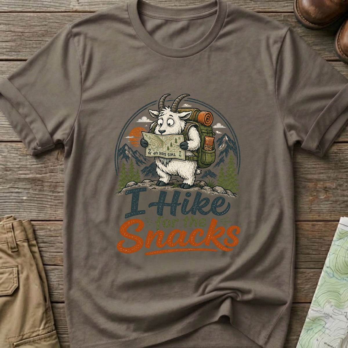 I hike for the snacks T-shirt