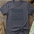 Hiking Is Just Walking Where It’s Harder T-Shirt