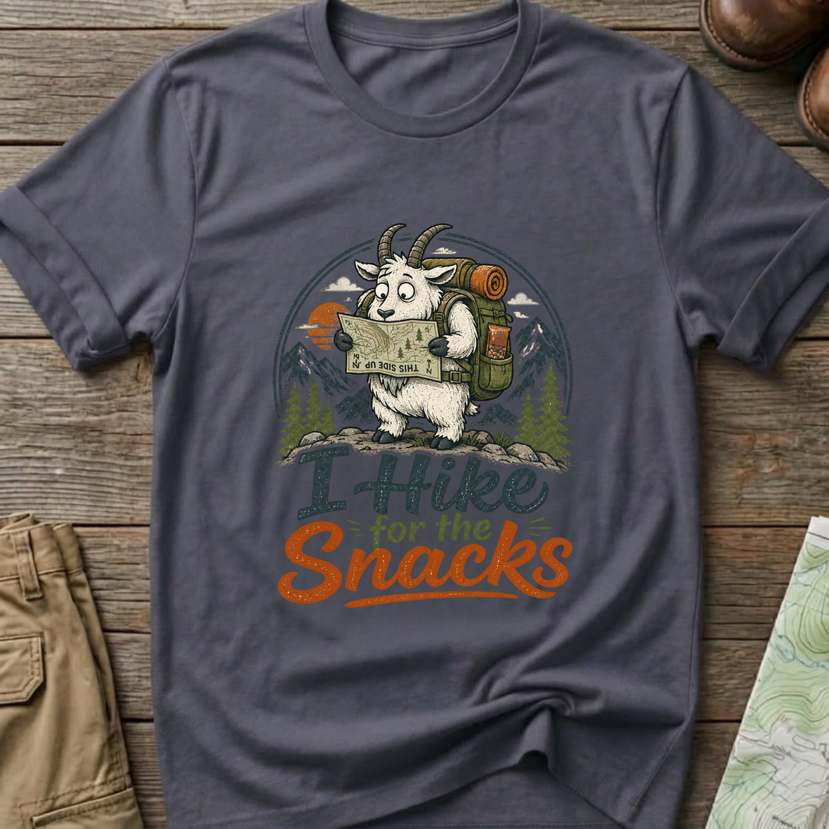 I hike for the snacks T-shirt