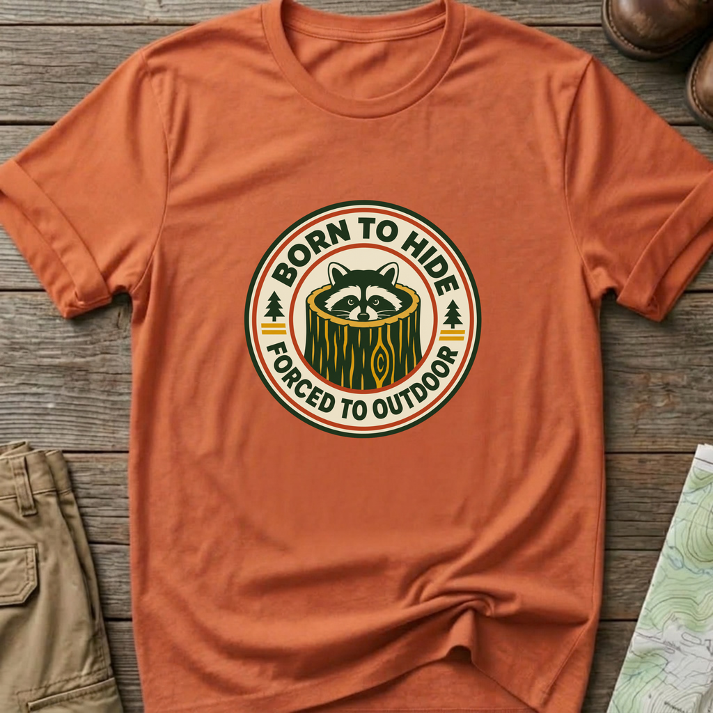 Born to Hide Raccoon T-Shirt