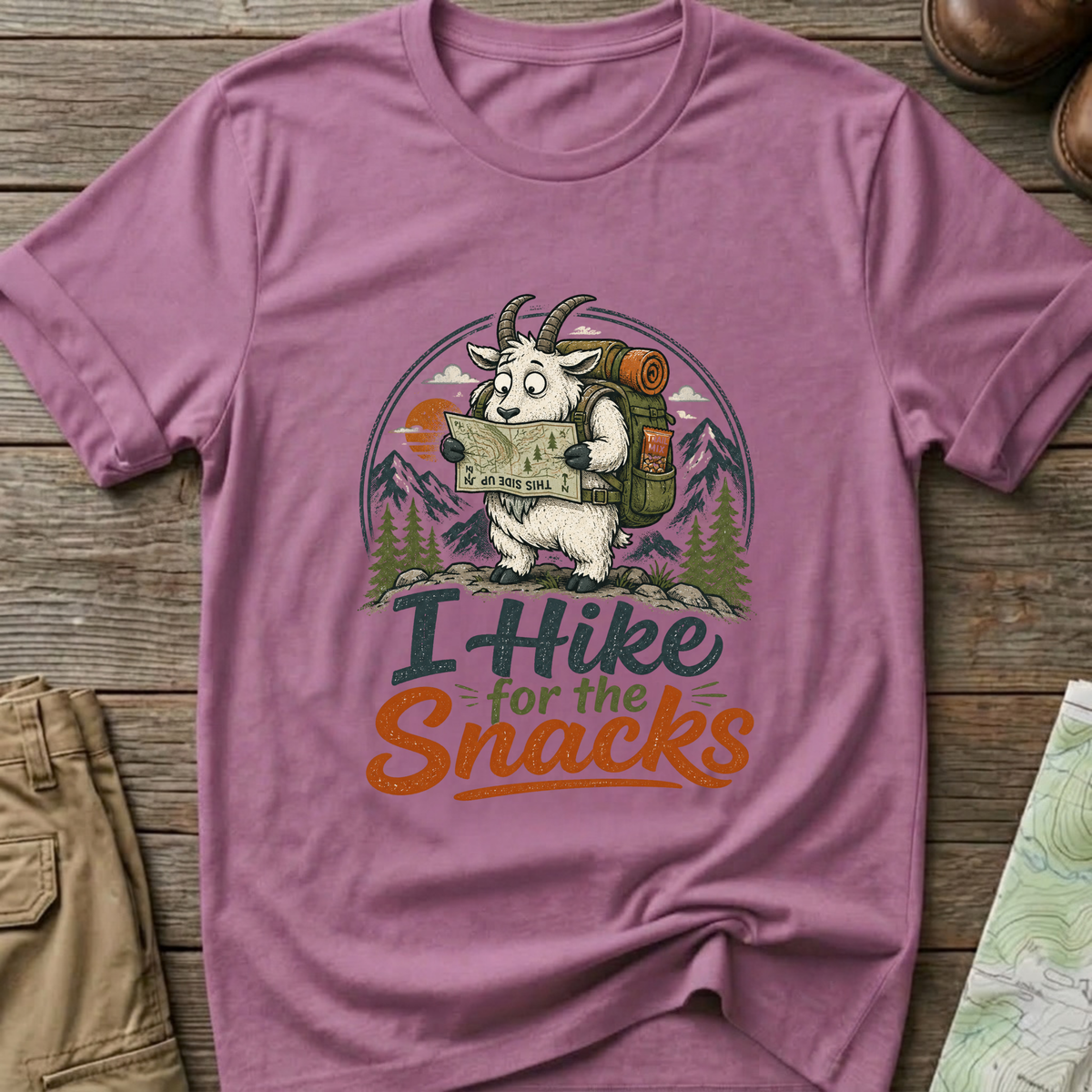 I hike for the snacks T-shirt