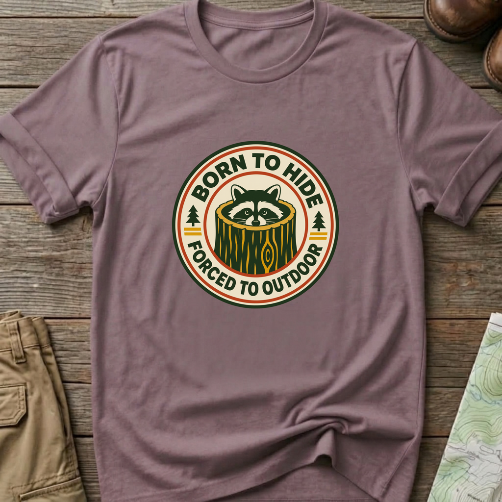 Born to Hide Raccoon T-Shirt
