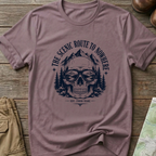 Scenic Route To Nowhere Skull T-Shirt — Vintage Mountain Adventure Tee