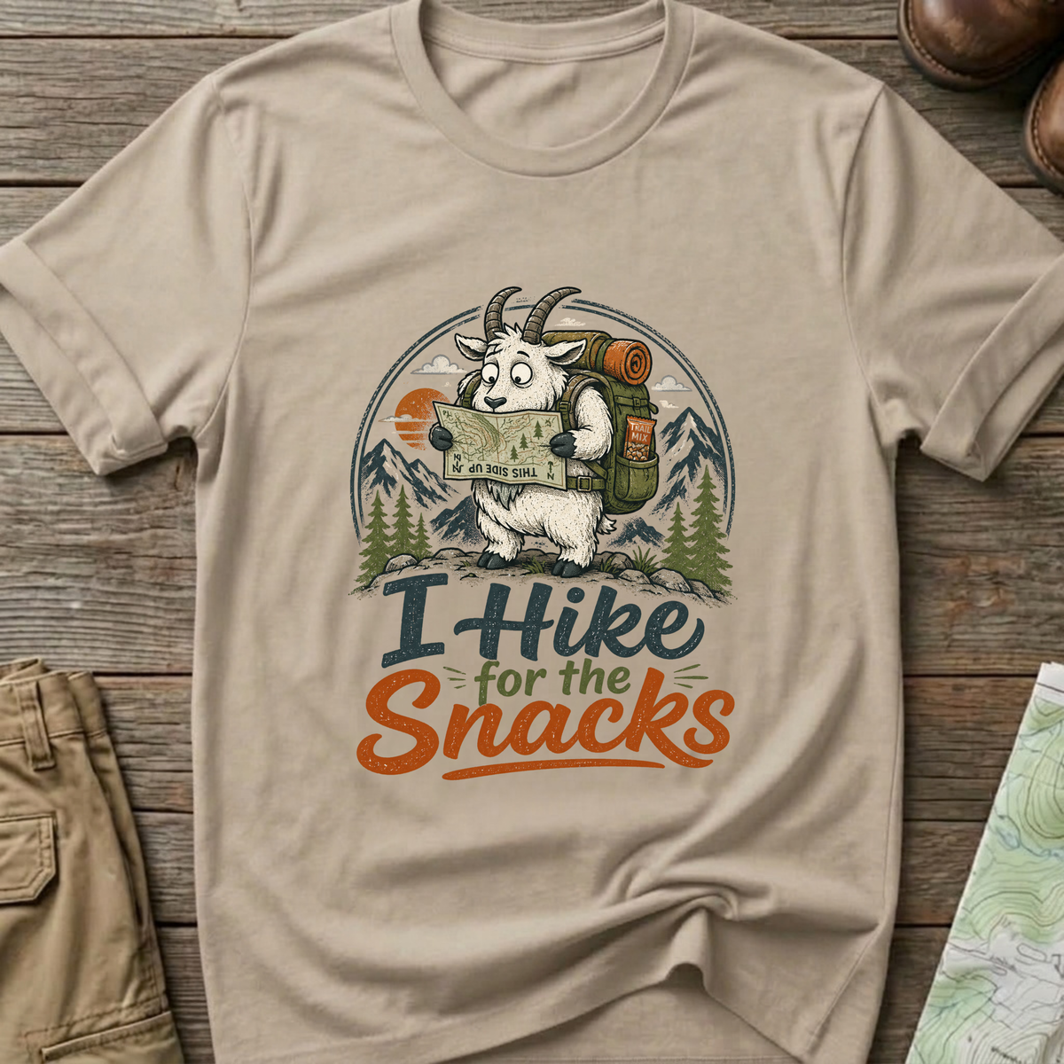 I hike for the snacks T-shirt
