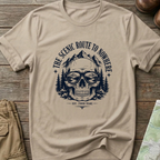 Scenic Route To Nowhere Skull T-Shirt — Vintage Mountain Adventure Tee